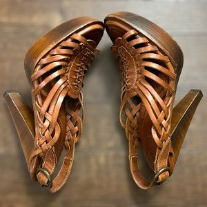 Frye Leather Huarache Heels